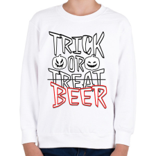 PRINTFASHION Trick or Beer - Gyerek pulóver - Fehér gyerek pulóver, kardigán