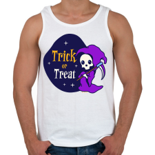 PRINTFASHION Trick or Treat 2 - Férfi atléta - Fehér atléta, trikó