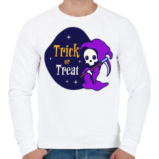 PRINTFASHION Trick or Treat 2 - Férfi pulóver - Fehér férfi pulóver, kardigán