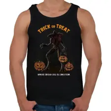 PRINTFASHION Trick or Treat demogorgon - Férfi atléta - Fekete atléta, trikó