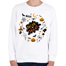 PRINTFASHION Trick or Treat - Gyerek pulóver - Fehér