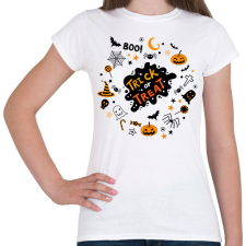 PRINTFASHION Trick or Treat - Női póló - Fehér női póló
