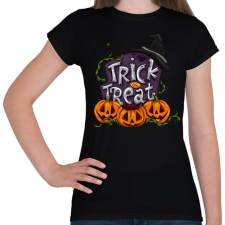 PRINTFASHION Trick or Treat - Női póló - Fekete női póló