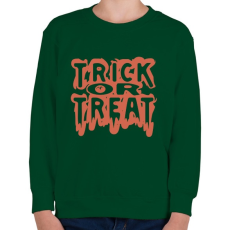 PRINTFASHION Trick or Treat véres - Gyerek pulóver - Sötétzöld