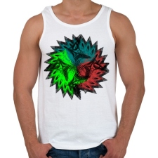 PRINTFASHION trio mandala - Férfi atléta - Fehér atléta, trikó