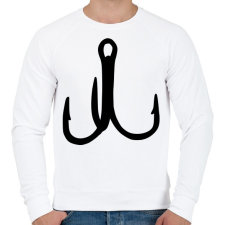 PRINTFASHION triple fishing hooks - Férfi pulóver - Fehér férfi pulóver, kardigán