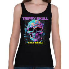 PRINTFASHION Trippy Skull - Női atléta - Fekete