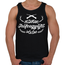 PRINTFASHION Trófeagyűjtő póló - Férfi atléta - Fekete