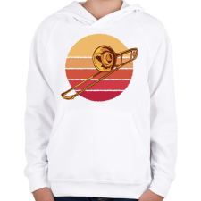 PRINTFASHION Trombita - Gyerek kapucnis pulóver - Fehér gyerek pulóver, kardigán