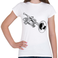 PRINTFASHION trombita - Női póló - Fehér női póló