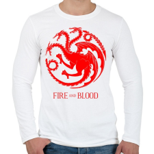 PRINTFASHION Trónok harca - Férfi hosszú ujjú póló - Fehér férfi póló