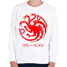 PRINTFASHION Trónok harca - Gyerek pulóver - Fehér gyerek pulóver, kardigán