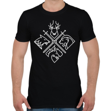 PRINTFASHION Trónok harca klánok - Férfi póló - Fekete férfi póló