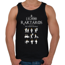 PRINTFASHION Trónok harca raktáros - Férfi atléta - Fekete