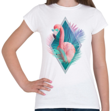 PRINTFASHION Tropical leaves - Női póló - Fehér női póló