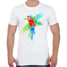 PRINTFASHION Tropical party - Férfi póló - Fehér férfi póló