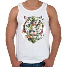 PRINTFASHION Tropical tiger - Férfi atléta - Fehér