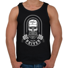 PRINTFASHION Truck driver - Fehér - Férfi atléta - Fekete atléta, trikó