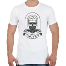 PRINTFASHION Truck driver - Fekete - Férfi póló - Fehér férfi póló