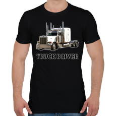 PRINTFASHION TRUCK DRIVER  - Férfi póló - Fekete