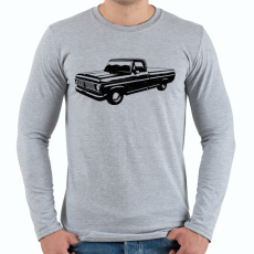 PRINTFASHION Truck - Férfi hosszú ujjú póló - Sport szürke