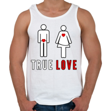 PRINTFASHION True love - Férfi atléta - Fehér