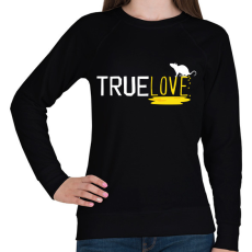 PRINTFASHION True love - Női pulóver - Fekete