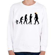 PRINTFASHION Trump evolúció - Gyerek pulóver - Fehér gyerek pulóver, kardigán