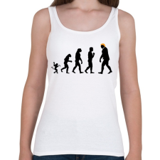 PRINTFASHION Trump evolúció - Női atléta - Fehér női trikó