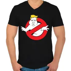 PRINTFASHION Trump szellemírtók - Férfi V-nyakú póló - Fekete
