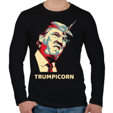 PRINTFASHION Trump unikornis - Férfi hosszú ujjú póló - Fekete