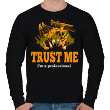 PRINTFASHION trust me - Férfi pulóver - Fekete férfi pulóver, kardigán