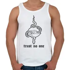 PRINTFASHION Trust no one - Férfi atléta - Fehér atléta, trikó
