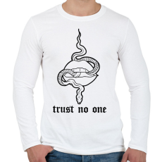 PRINTFASHION Trust no one - Férfi hosszú ujjú póló - Fehér
