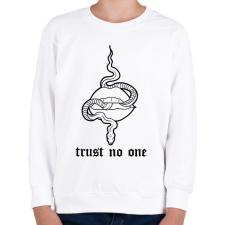 PRINTFASHION Trust no one - Gyerek pulóver - Fehér gyerek pulóver, kardigán