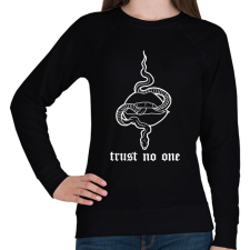 PRINTFASHION Trust no one - Női pulóver - Fekete női pulóver, kardigán