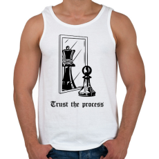 PRINTFASHION Trust the process - Férfi atléta - Fehér
