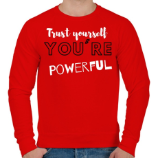 PRINTFASHION Trust yourself, you're powerful. - Férfi pulóver - Piros