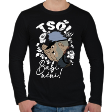 PRINTFASHION Tső Babi néni! - Férfi hosszú ujjú póló - Fekete férfi póló
