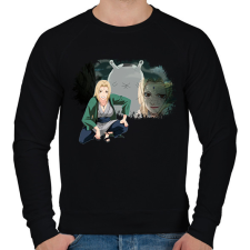 PRINTFASHION Tsunade - Férfi pulóver - Fekete férfi pulóver, kardigán