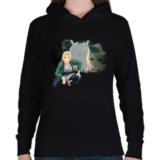 PRINTFASHION Tsunade - Női kapucnis pulóver - Fekete női pulóver, kardigán