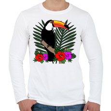 PRINTFASHION Tukán - Férfi hosszú ujjú póló - Fehér