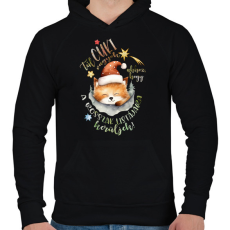PRINTFASHION Túl cuki vagyok ahhoz, hogy a rosszak listájára kerüljek! - Férfi kapucnis pulóver - Fekete