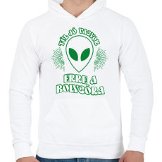 PRINTFASHION Túl jó vagyok - Férfi kapucnis pulóver - Fehér