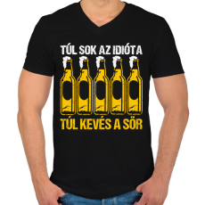 PRINTFASHION Túl kevés sör - Férfi V-nyakú póló - Fekete