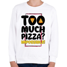PRINTFASHION Túl sok pizza? - Gyerek pulóver - Fehér gyerek pulóver, kardigán