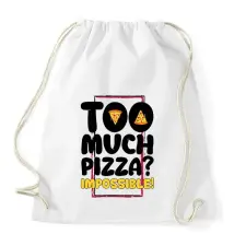 PRINTFASHION Túl sok pizza? - Sportzsák, Tornazsák - Fehér tornazsák