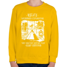 PRINTFASHION Túlélőtábor - Gyerek pulóver - Sárga