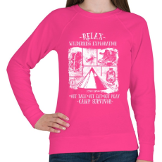 PRINTFASHION Túlélőtábor - Női pulóver - Fukszia