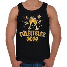 PRINTFASHION Túléltelek 2022 - Férfi atléta - Fekete